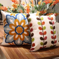 Home Accessories Pillow Case Embroidery Leafs Cushion Pillow